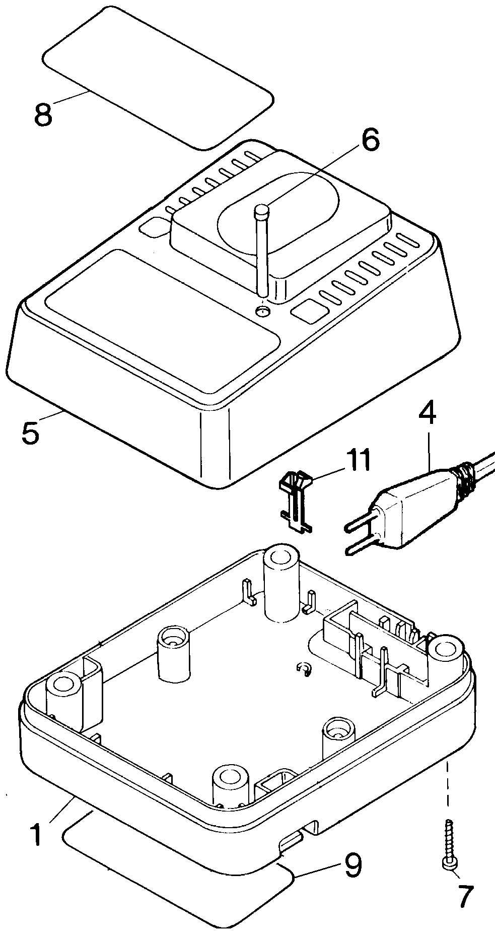 Exploded Diagram A Diagram and Parts List for SL-1-25 Type 2 Black and Decker Charger